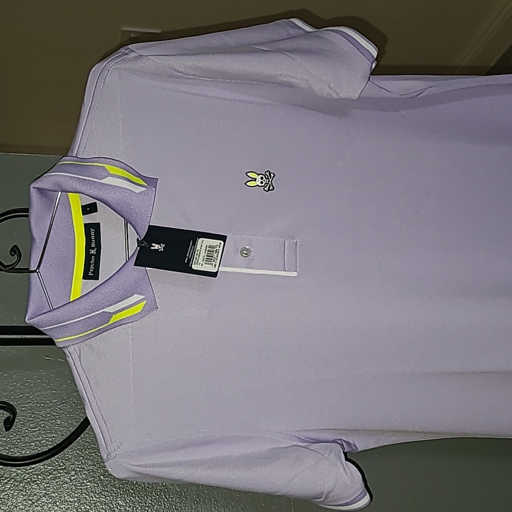 Psycho Bunny sport polo Size 4-S digital lavender color